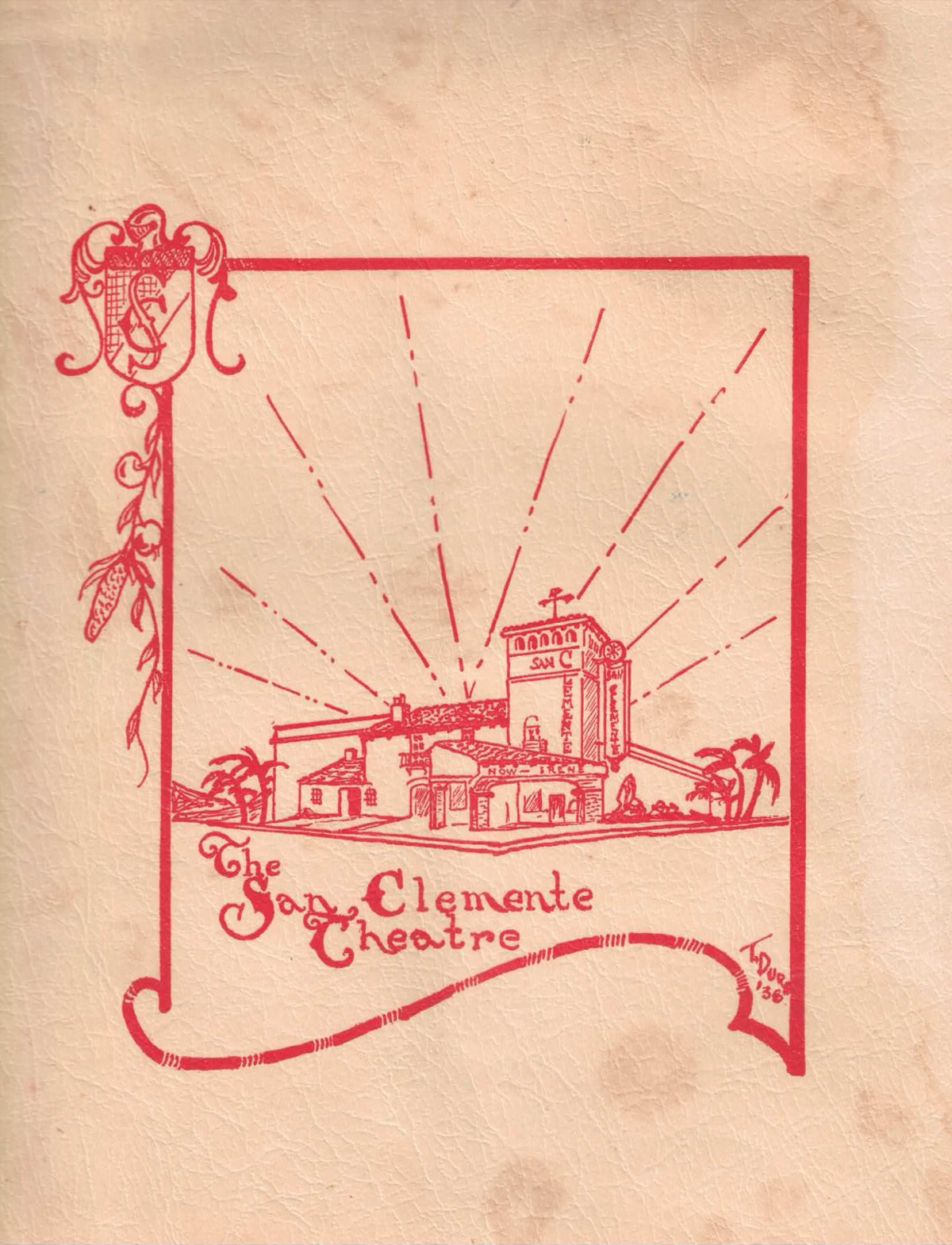 San Clemente Theatre grand opening program